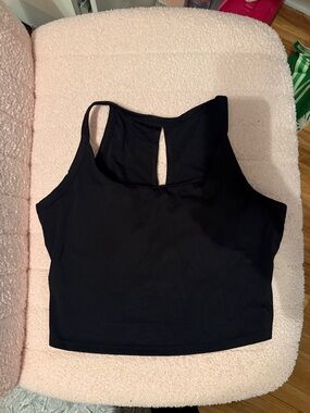 Halara Black Racerback Crop Tank Top